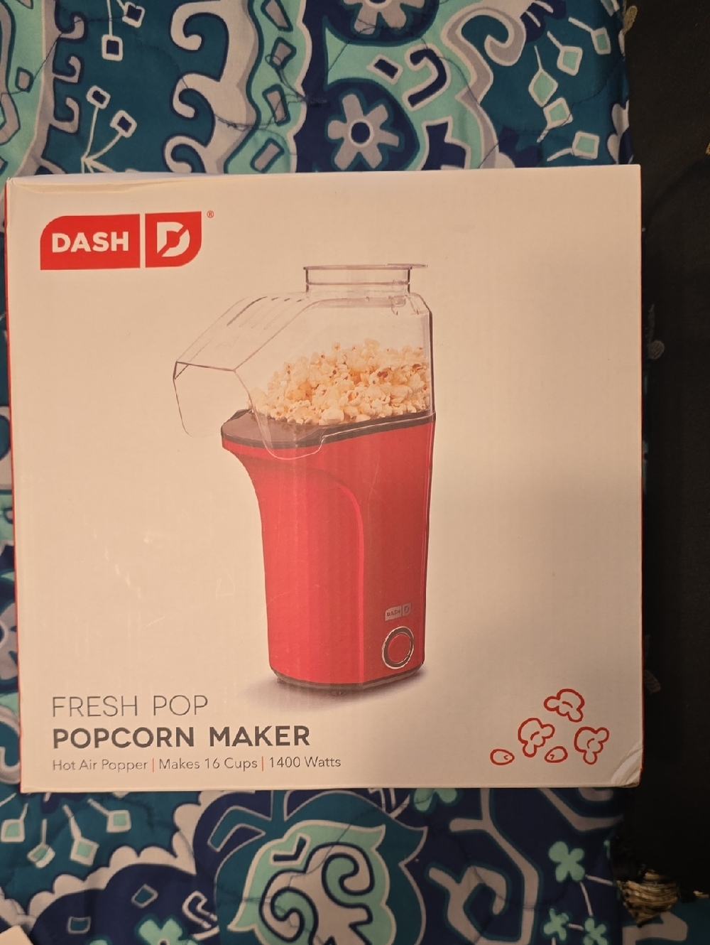 fresh red Hot Air Popcorn Maker by Dash